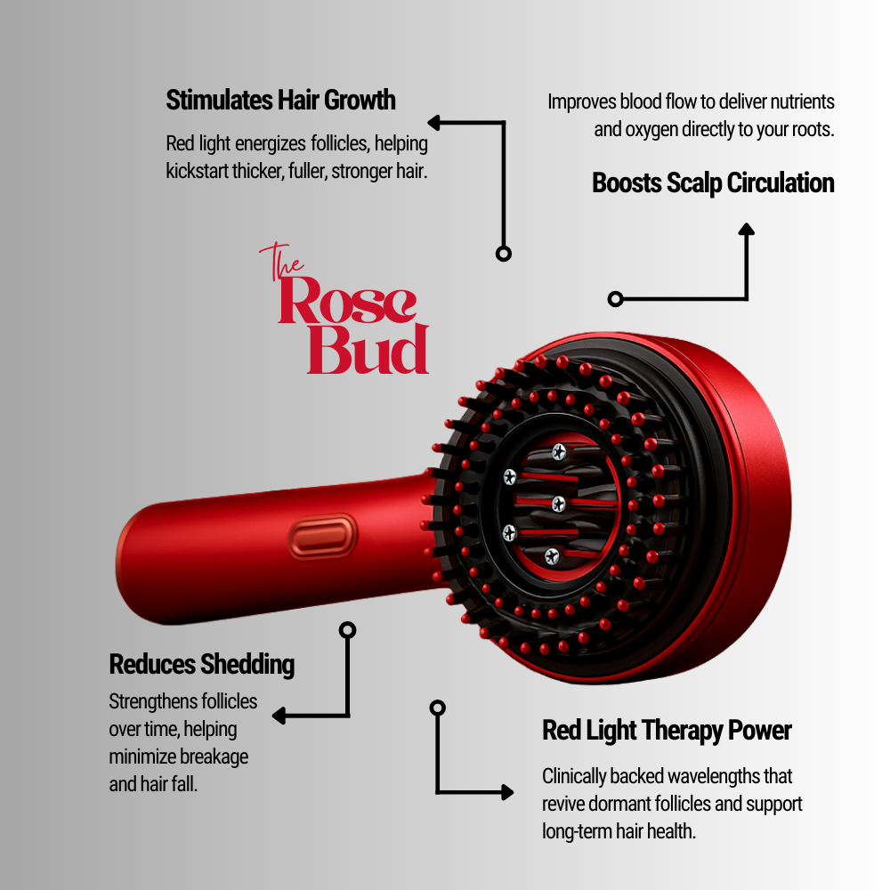 Rose Bud - Scalp Massager Hair Brush